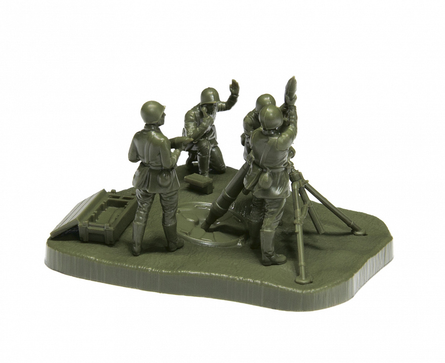 Zvezda 1/100 Soviet 120mm Mortar & Crew # 6147