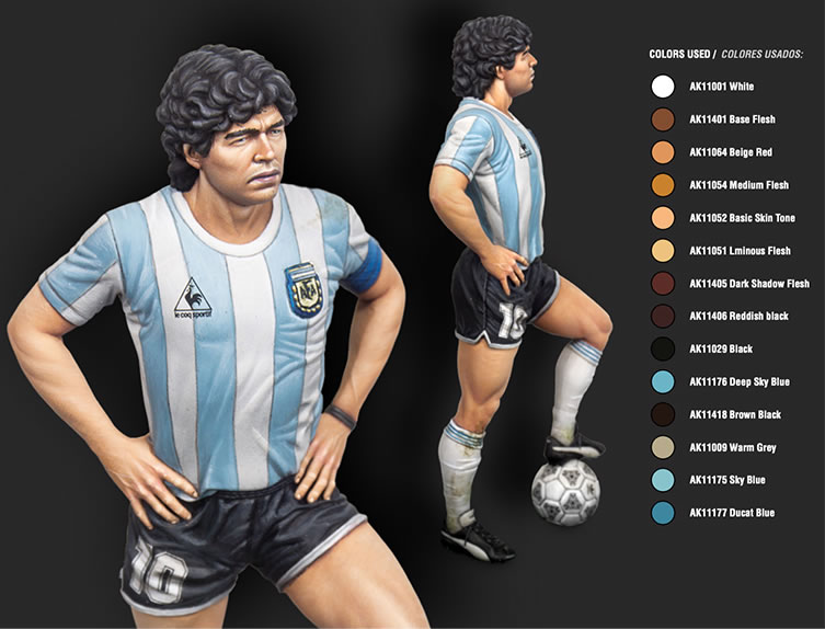 AK Interactive 90mm Maradona Scale Figure # 0010