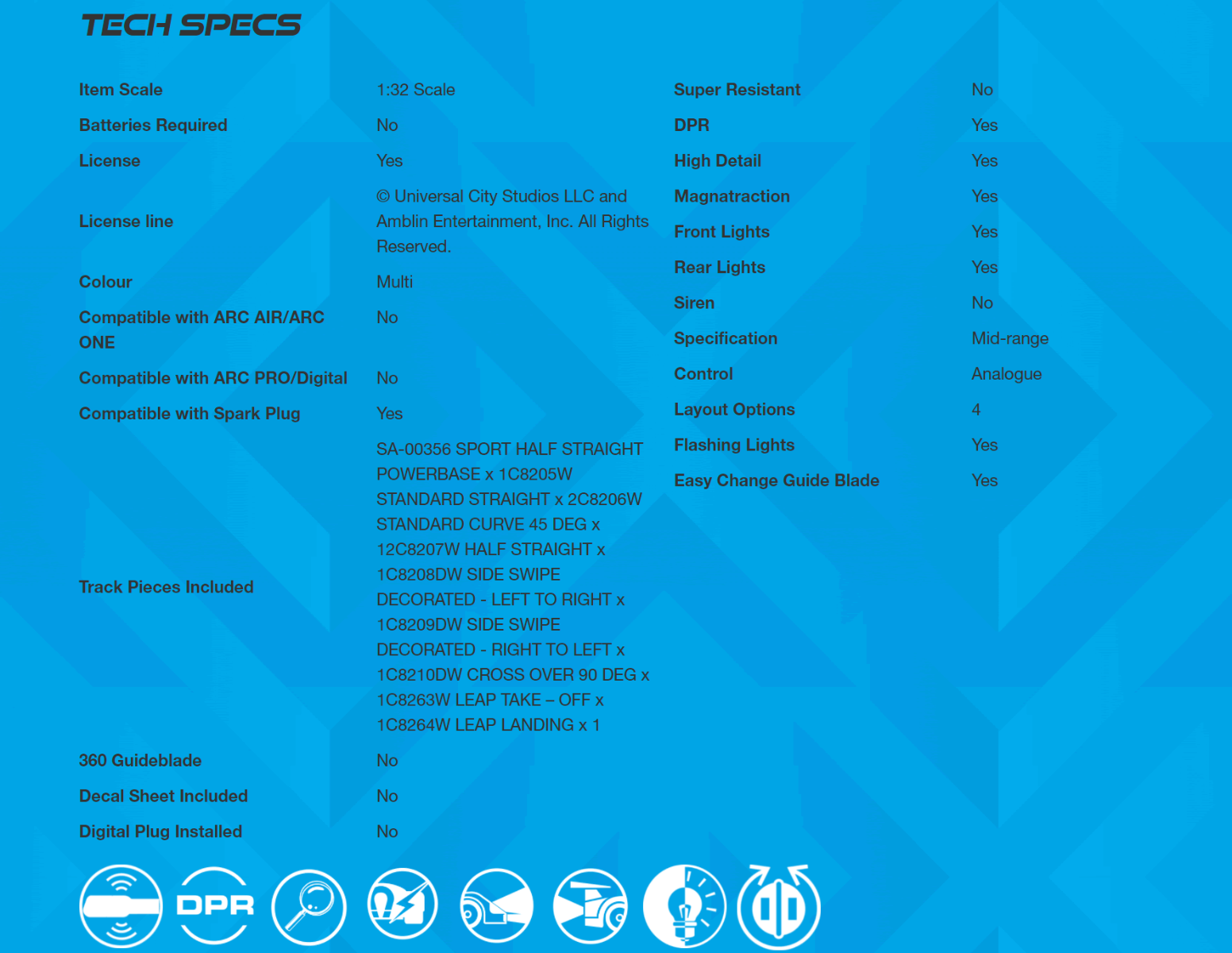 Scalextric 1980s TV Back to the Future vs Knight Rider Race Set # 1431M