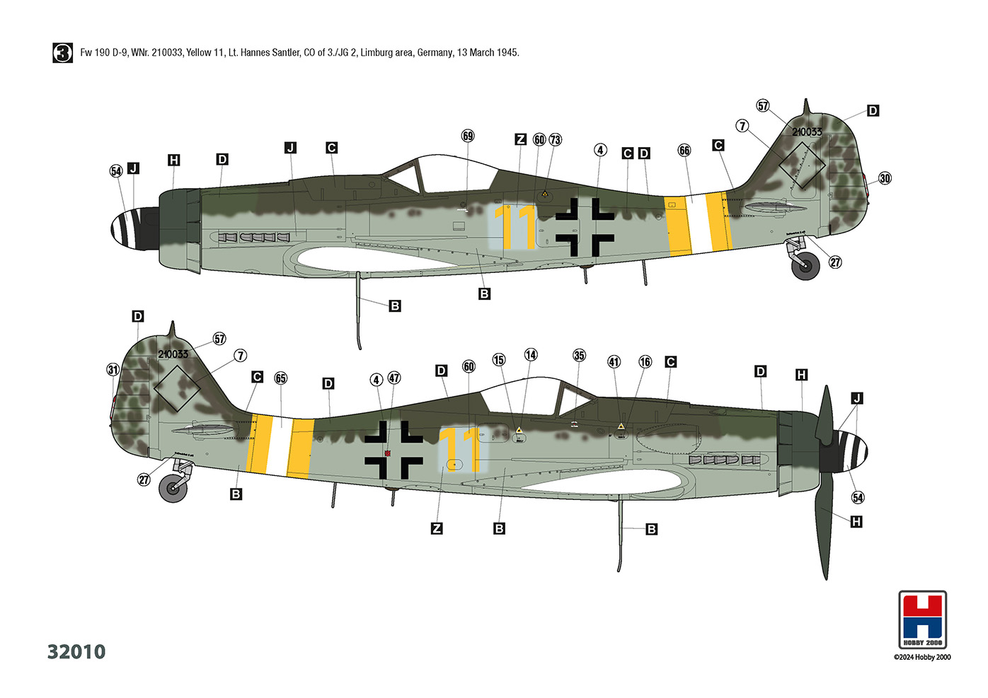 Hobby 2000 1/32 Focke-Wulf Fw-190D-9 Early Production # 32010