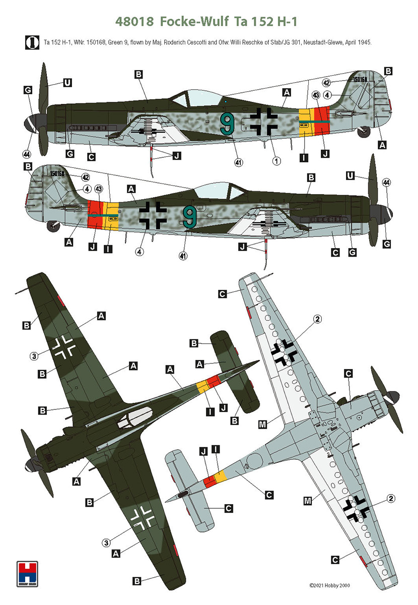 Hobby 2000 1/48 Focke-Wulf Ta-152H-1 # 48018