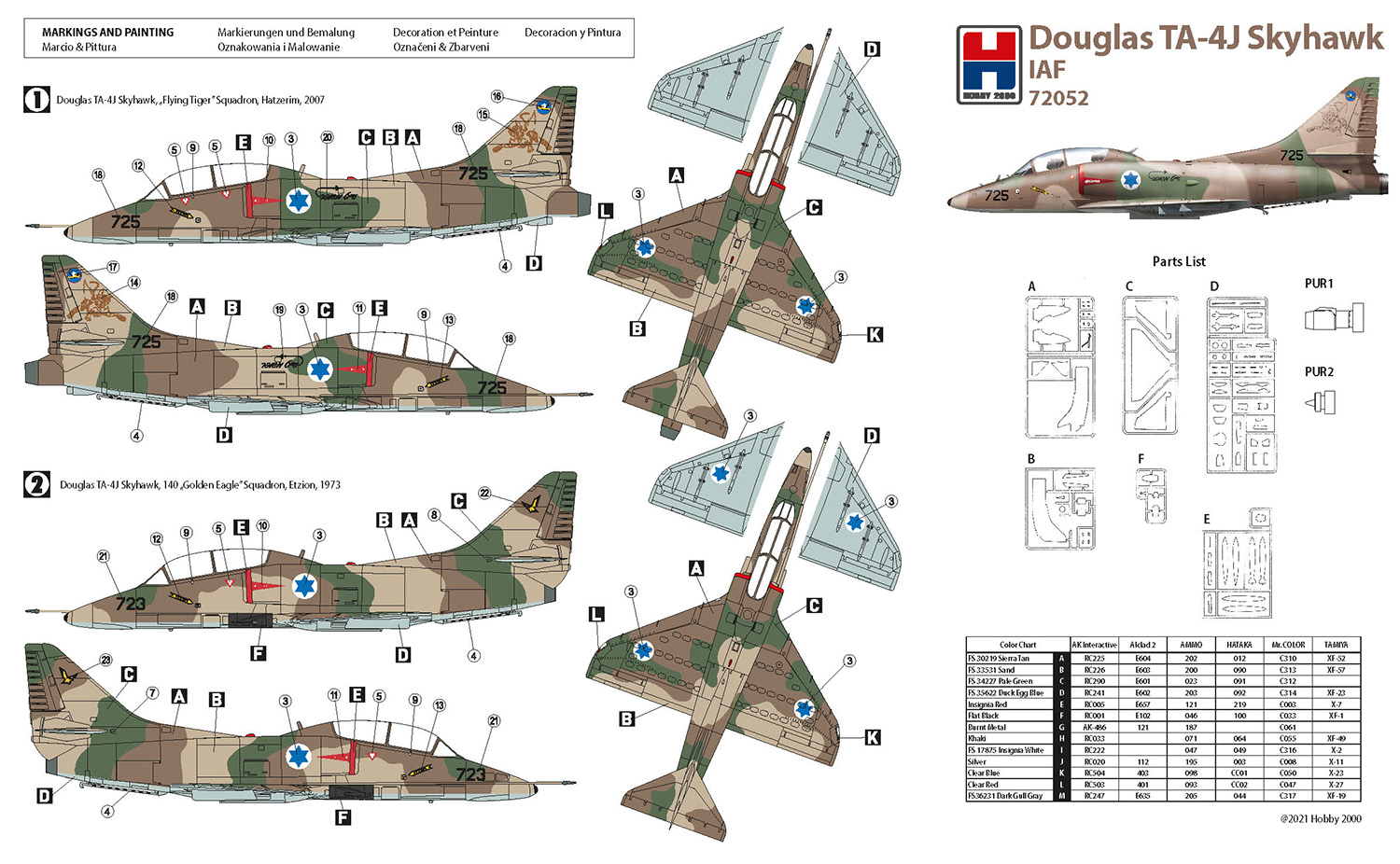 Hobby 2000 1/72 Douglas TA-4J Skyhawk IAF # 72052