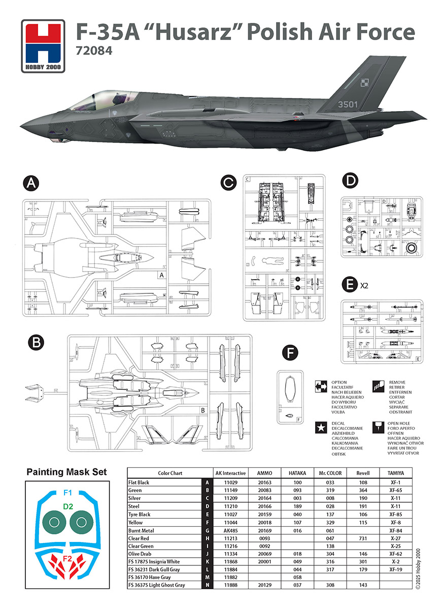 Hobby 2000 1/72 Lockheed-Martin F-35A "Husarz" Polish Air Force # 72084
