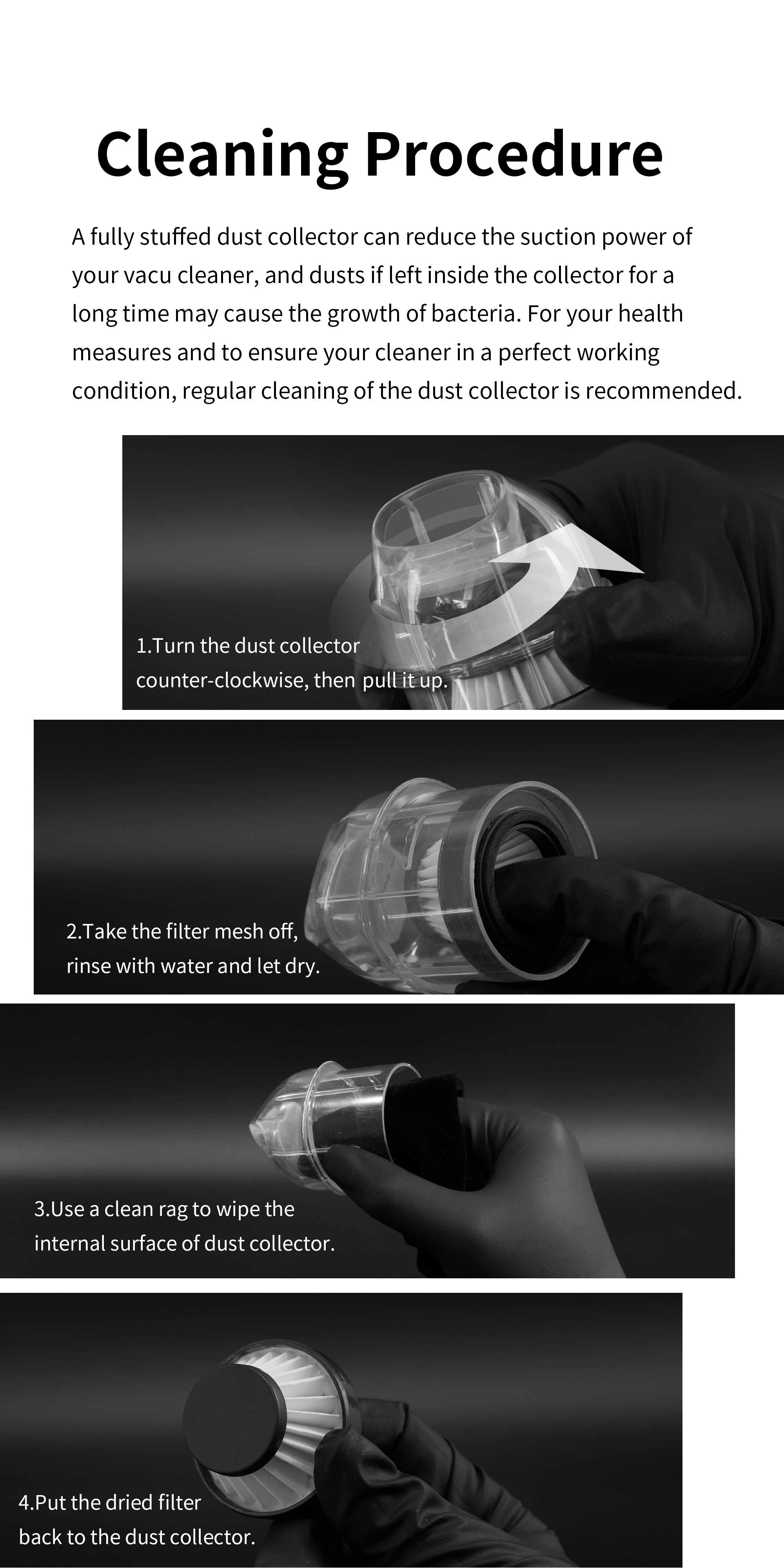 Dspiae Portable Hand-Held Cordless Vacuum # HC-V