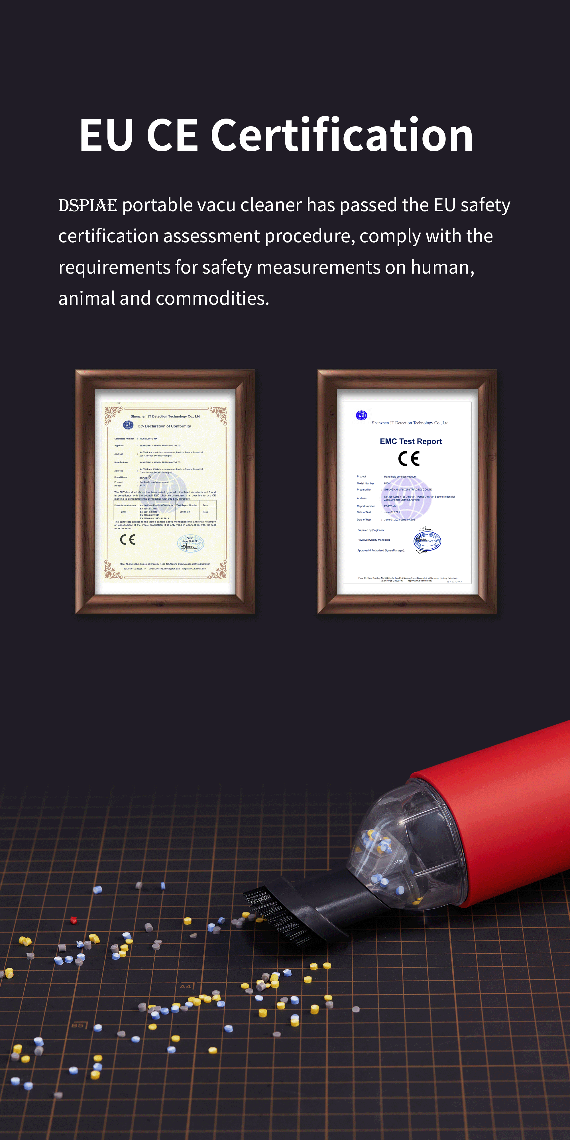 Dspiae Portable Hand-Held Cordless Vacuum # HC-V