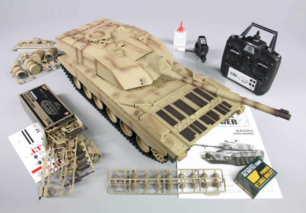 Henglong 1/16 US British Challenger 2 with Infrared Battle System (2.4GHz + Shooter + Smoke + Sound) # 3908-1B