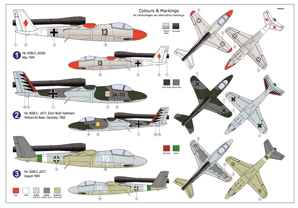 AZ Model 1/72  Heinkel He 162B-3 "Volksjager 46" # 7853
