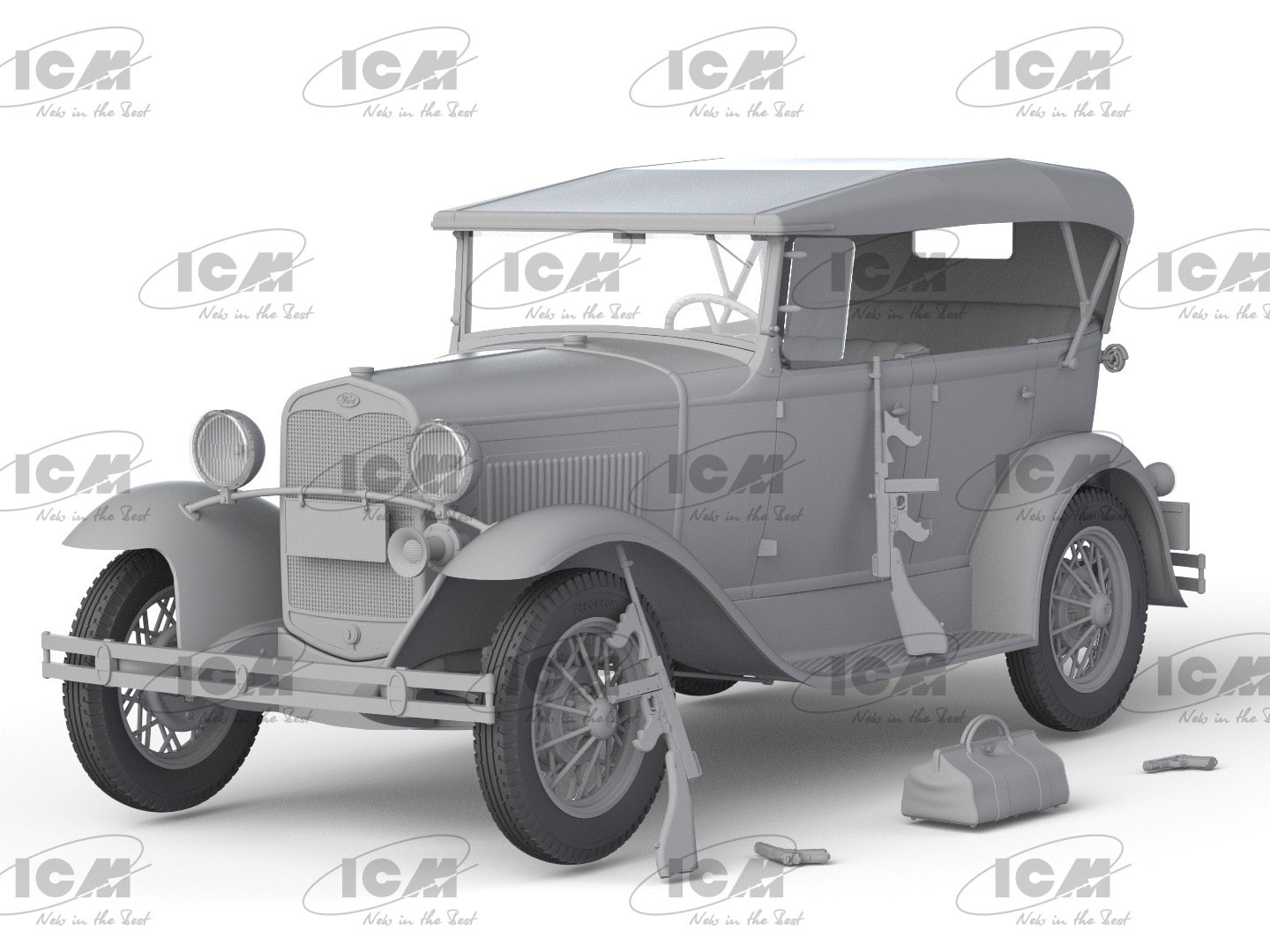 ICM 1/24 Ford Model A Gangster Car # 24052