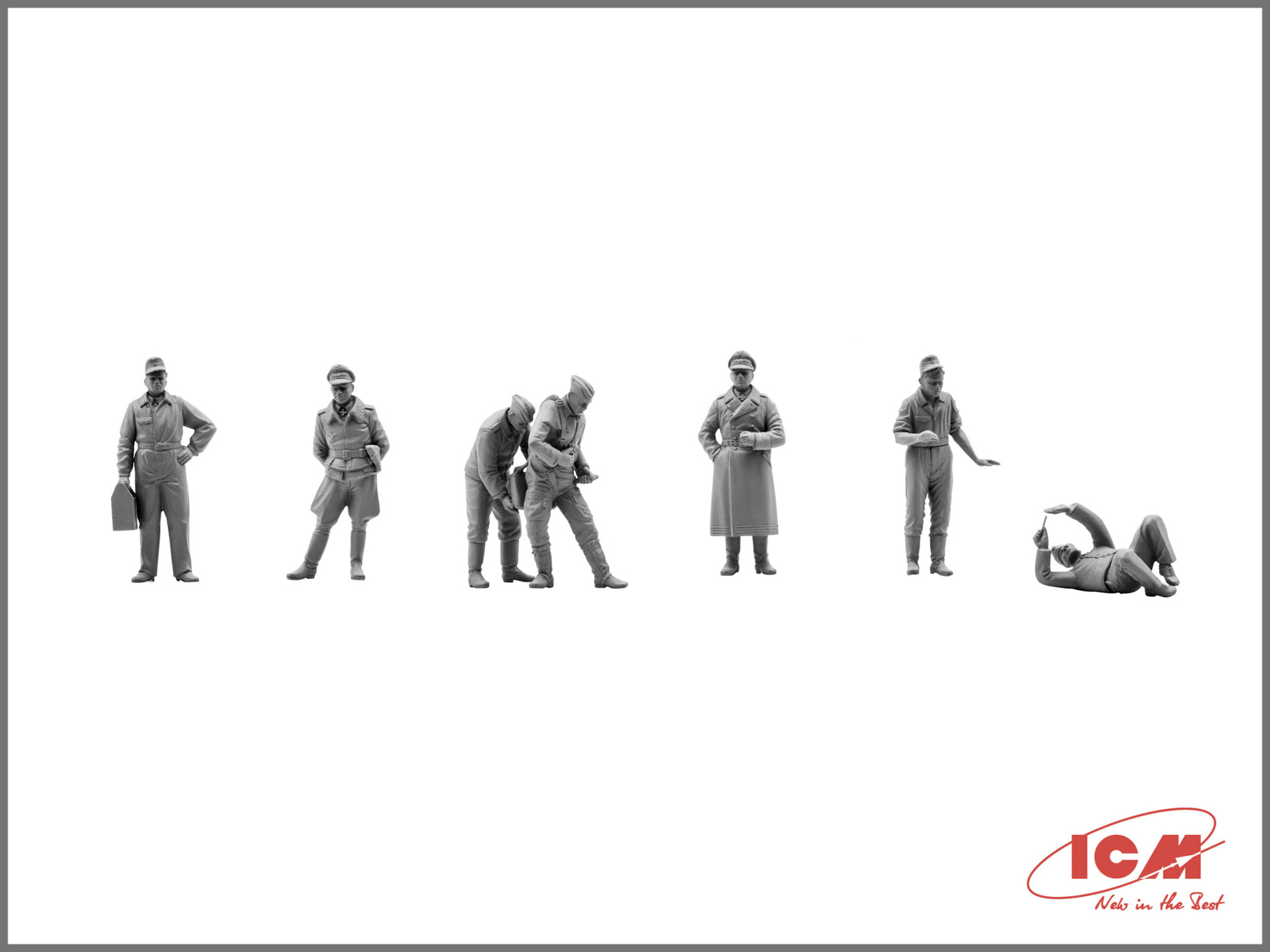 ICM 1/48 German Luftwaffe Pilots & Ground Personnel (1939-1945) 7 Figures # 48082