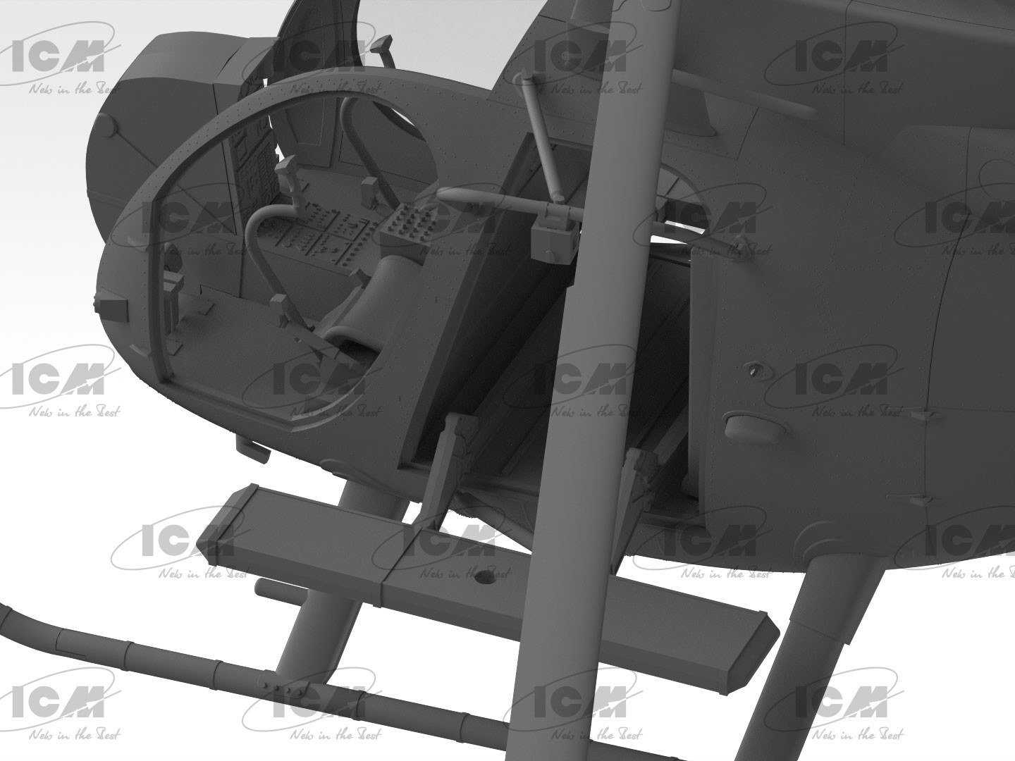 ICM 1/48 MH-6J Little Bird, U.S. Special Forces Helicopter # 48369