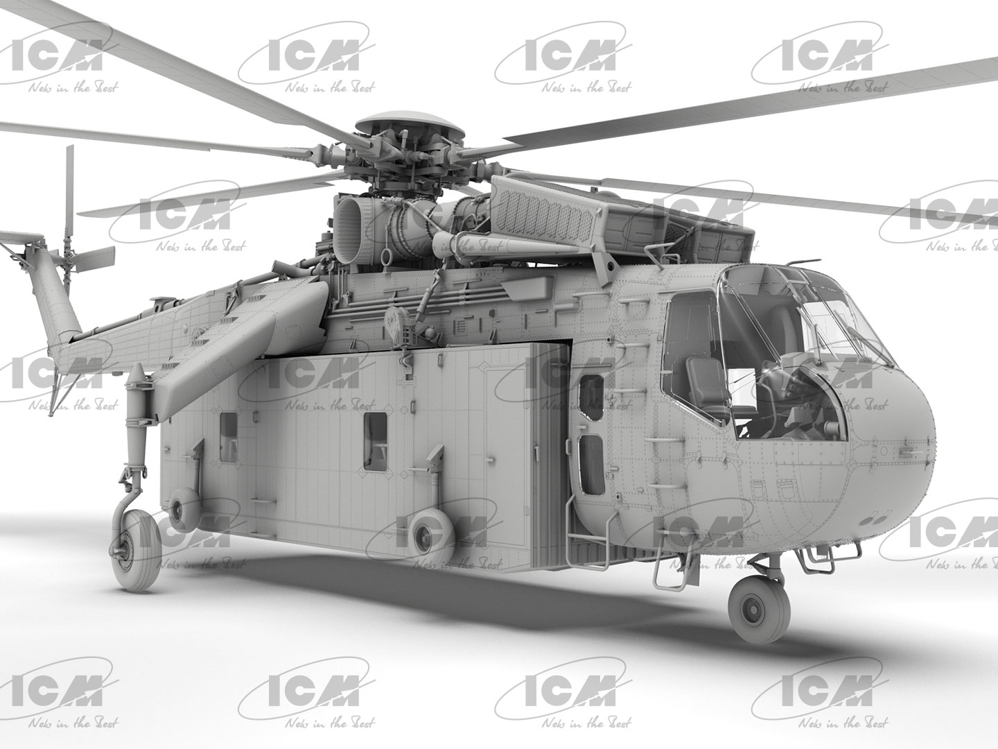 ICM 1/35 Sikorsky CH-54A "Tarhe" with Universal Military Pod # 53057