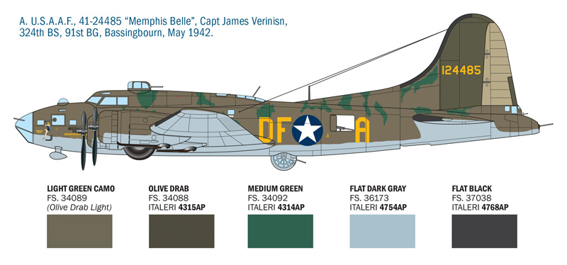 Italeri 1/72 Boeing B-17F Flying Fortress # 1487