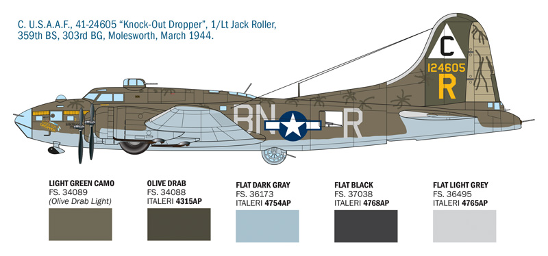 Italeri 1/72 Boeing B-17F Flying Fortress # 1487