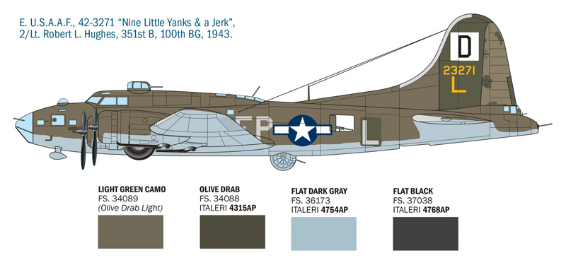 Italeri 1/72 Boeing B-17F Flying Fortress # 1487
