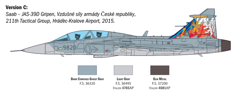 Italeri 1/48 JAS-39 Gripen Twin Seater # 2664