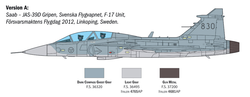 Italeri 1/48 JAS-39 Gripen Twin Seater # 2664