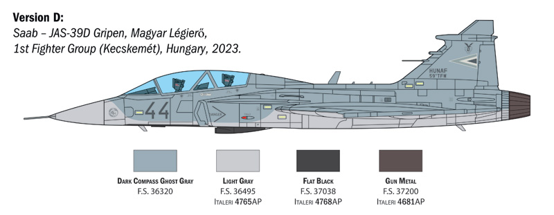 Italeri 1/48 JAS-39 Gripen Twin Seater # 2664