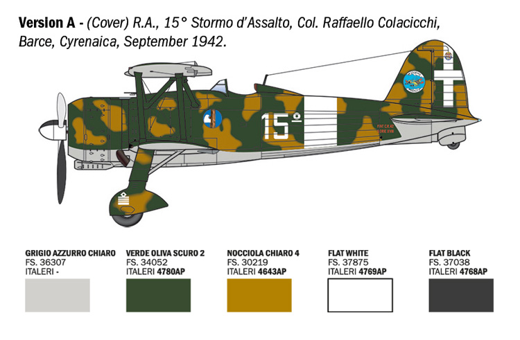 Italeri 1/48 FIAT CR.42 Falco Assault/Night Fighter # 2842