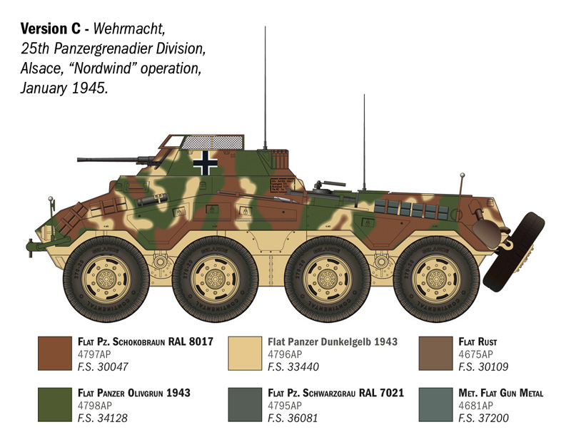 Italeri 1/35 Sd.Kfz.234/1 # 6757