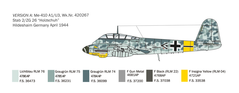 Italeri 1/72 Messerschmitt Me 410 Hornisse # 007