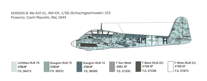 Italeri 1/72 Messerschmitt Me 410 Hornisse # 007