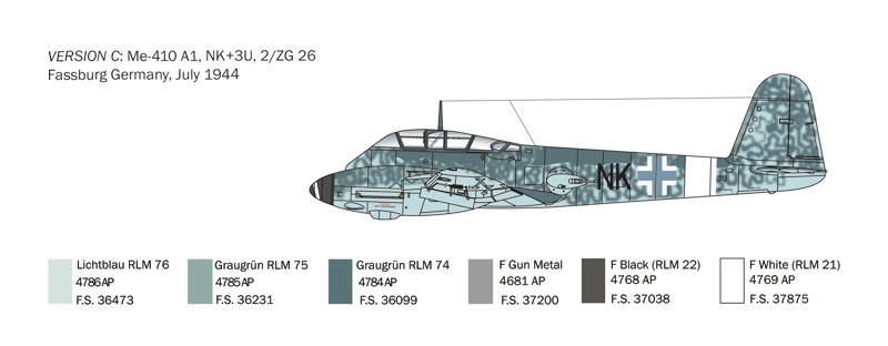 Italeri 1/72 Messerschmitt Me 410 Hornisse # 007