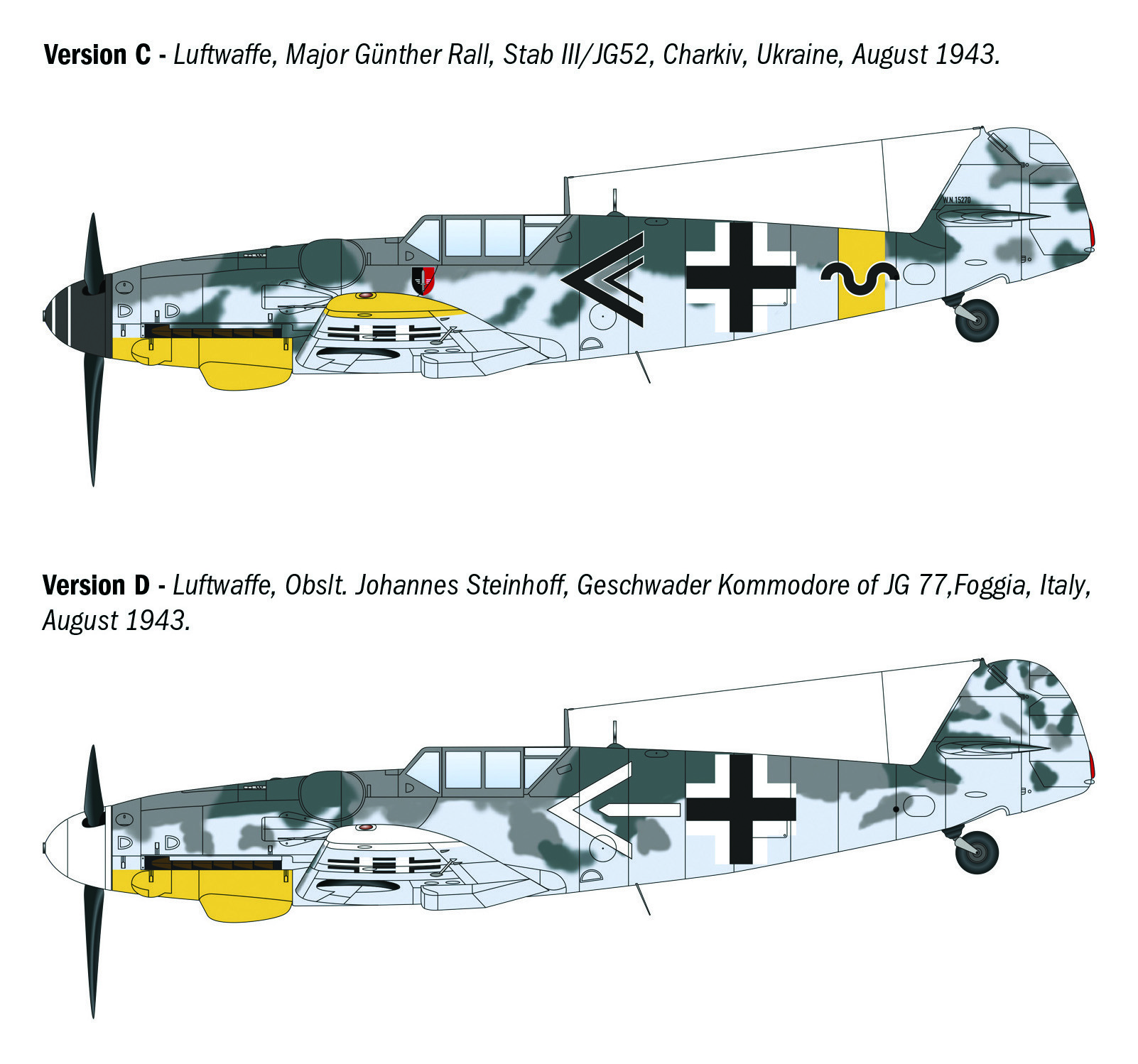 Italeri 1/72 Bf 109 G-2/G-6 Aces # 1483