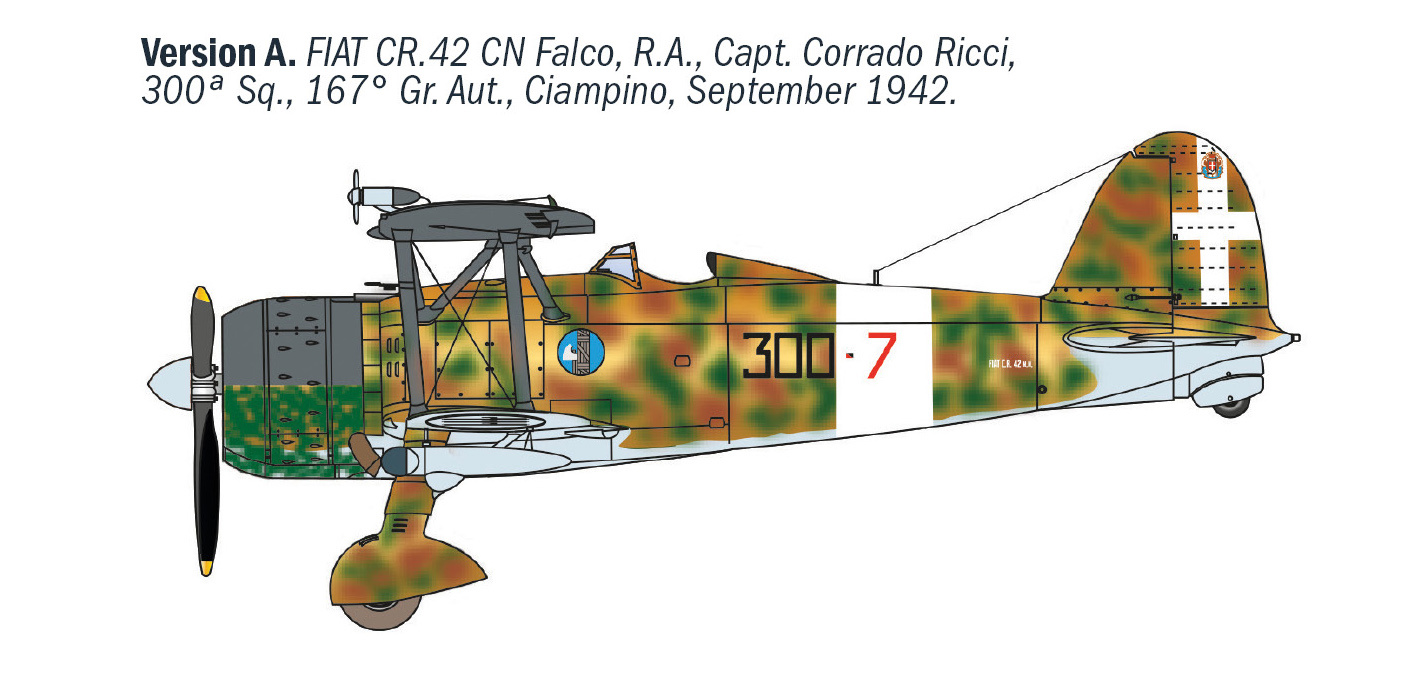 Italeri 1/72 Fiat CR.42 CN “Falco” Night Fighter # 1485