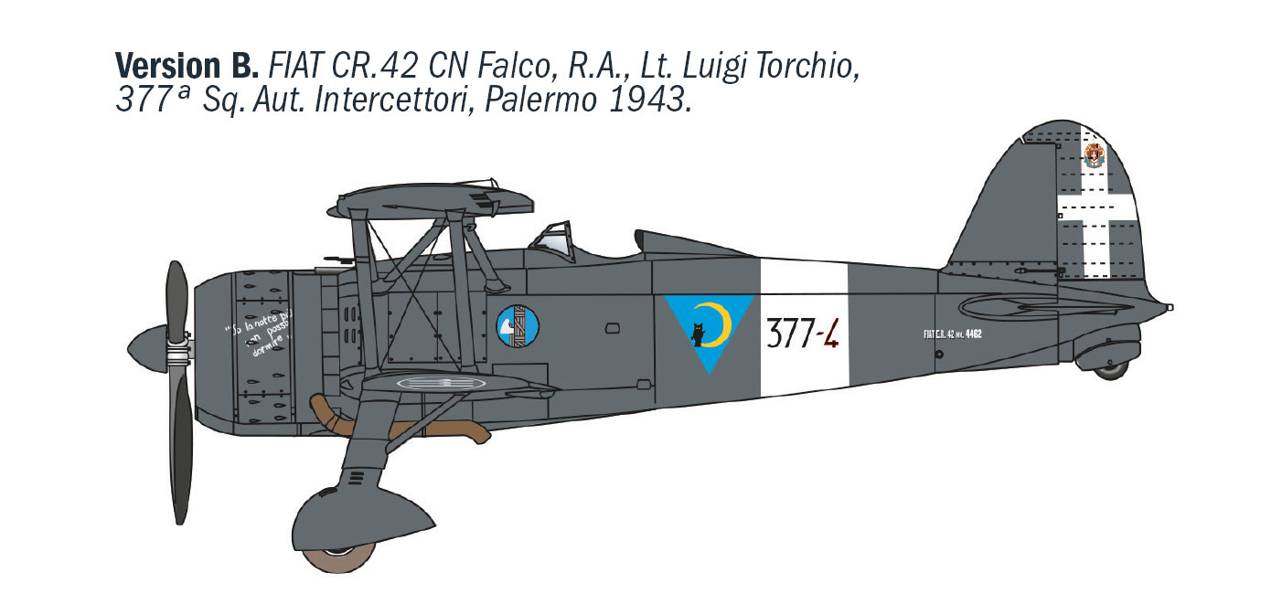 Italeri 1/72 Fiat CR.42 CN “Falco” Night Fighter # 1485