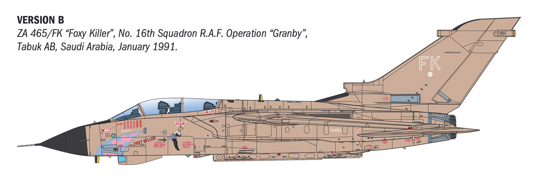 Italeri 1/32 Tornado GR.1 Desert Storm RAF Aircraft # 2521