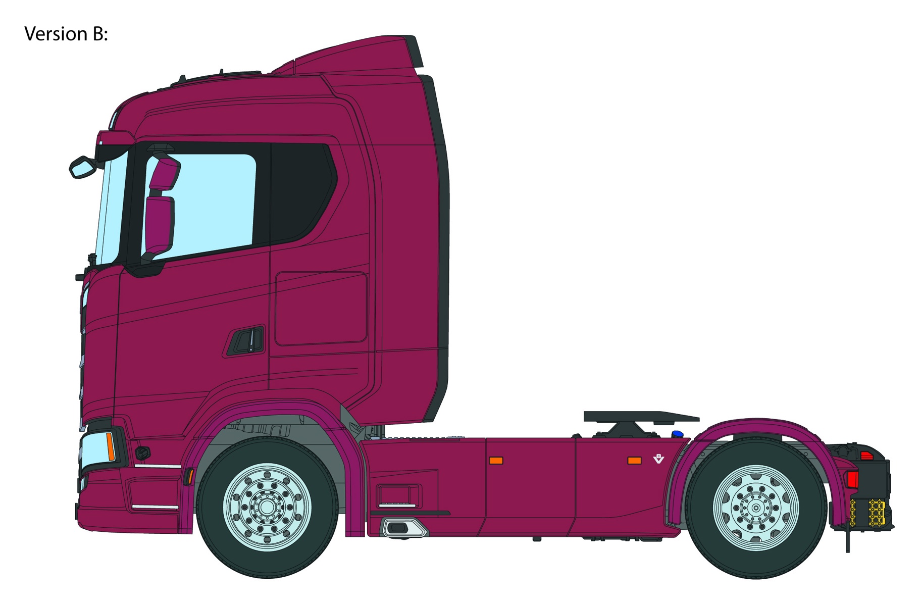 Italeri 1/24 Scania S770 4x2 Normal Roof "Grey Cab" # 3971