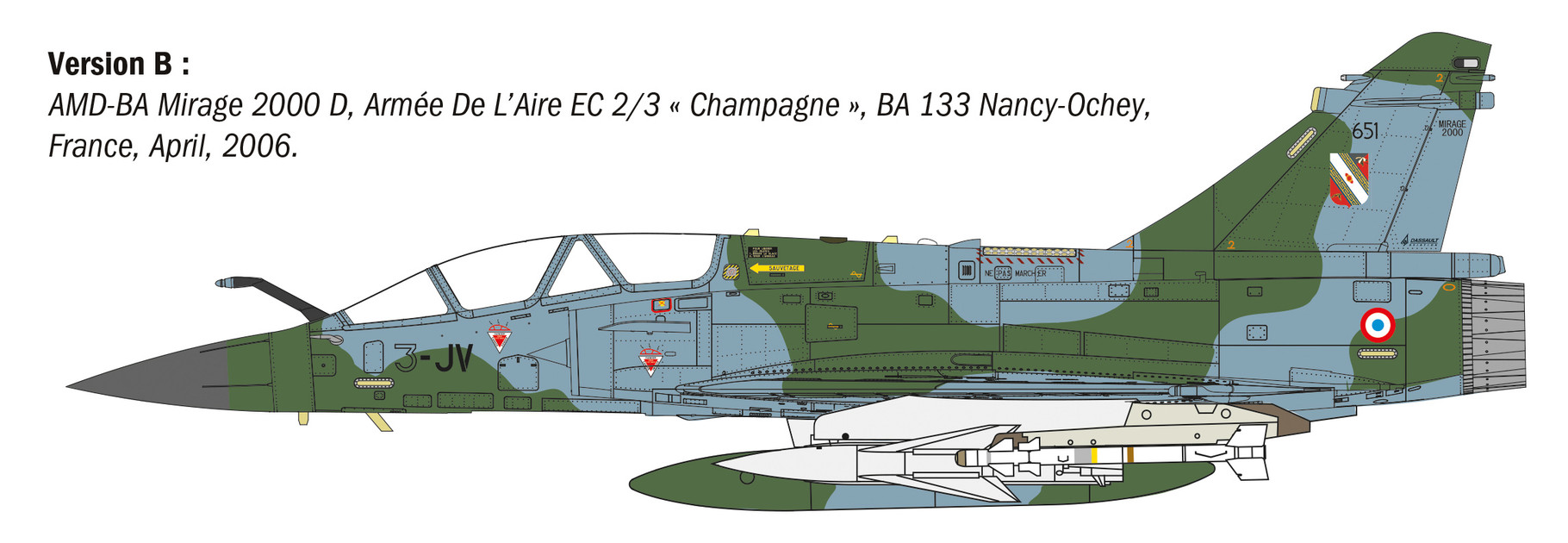 Italeri 1/72 Mirage 2000 D # 90023