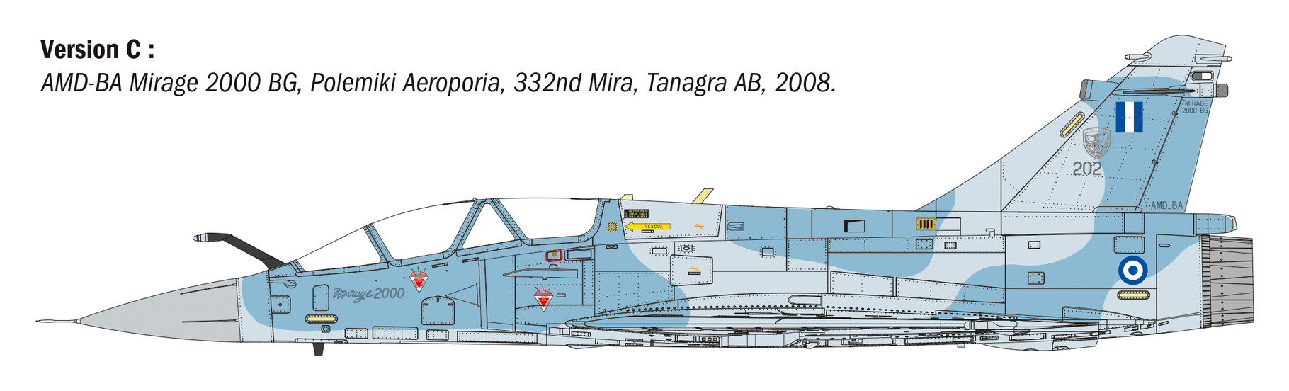 Italeri 1/72 Mirage 2000 D # 90023
