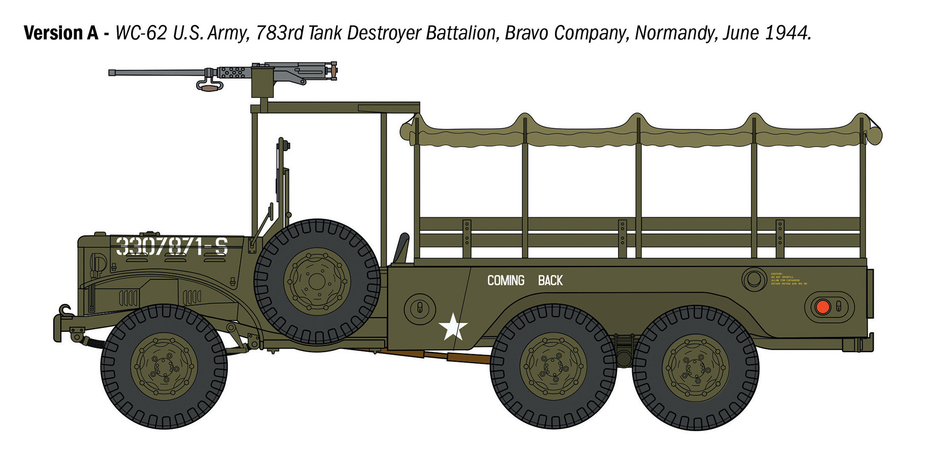 Italeri 1/35 Dodge WC62 1½ ton 6x6 Truck # 96230