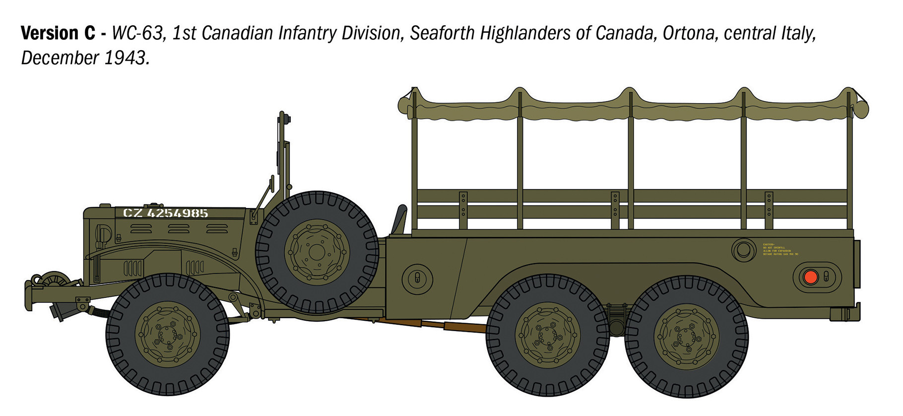 Italeri 1/35 Dodge WC62 1½ ton 6x6 Truck # 96230