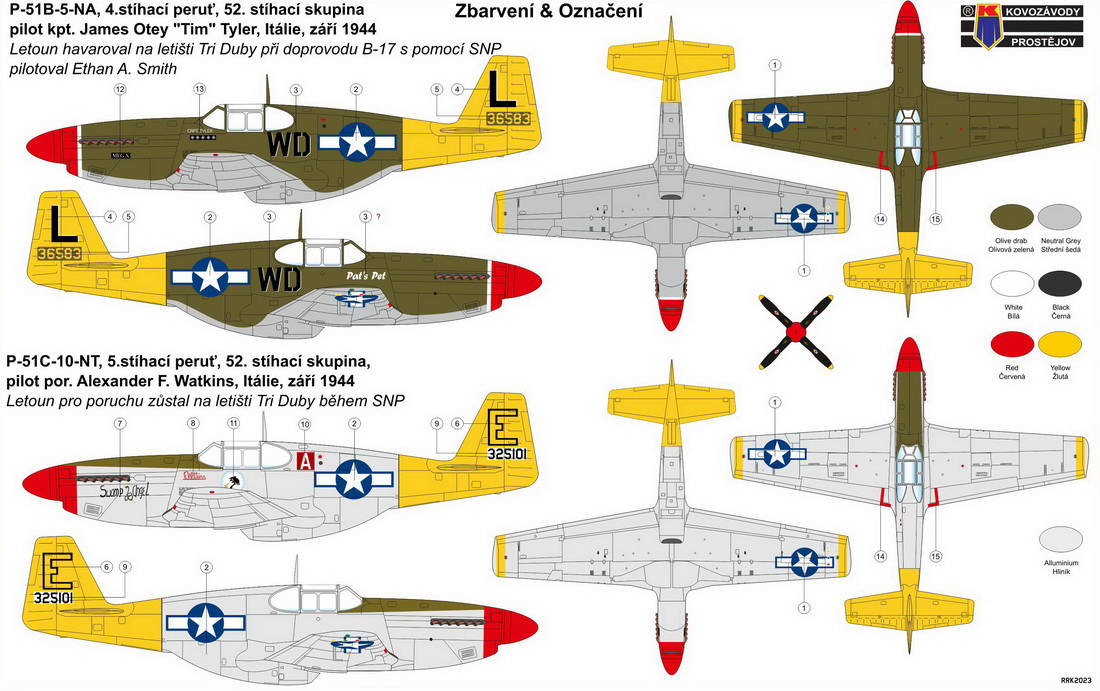 Kovozavody Prostejov 1/72 North-American P-51B/C 'Mustang SNP - Slovakia 1944' # CL7209
