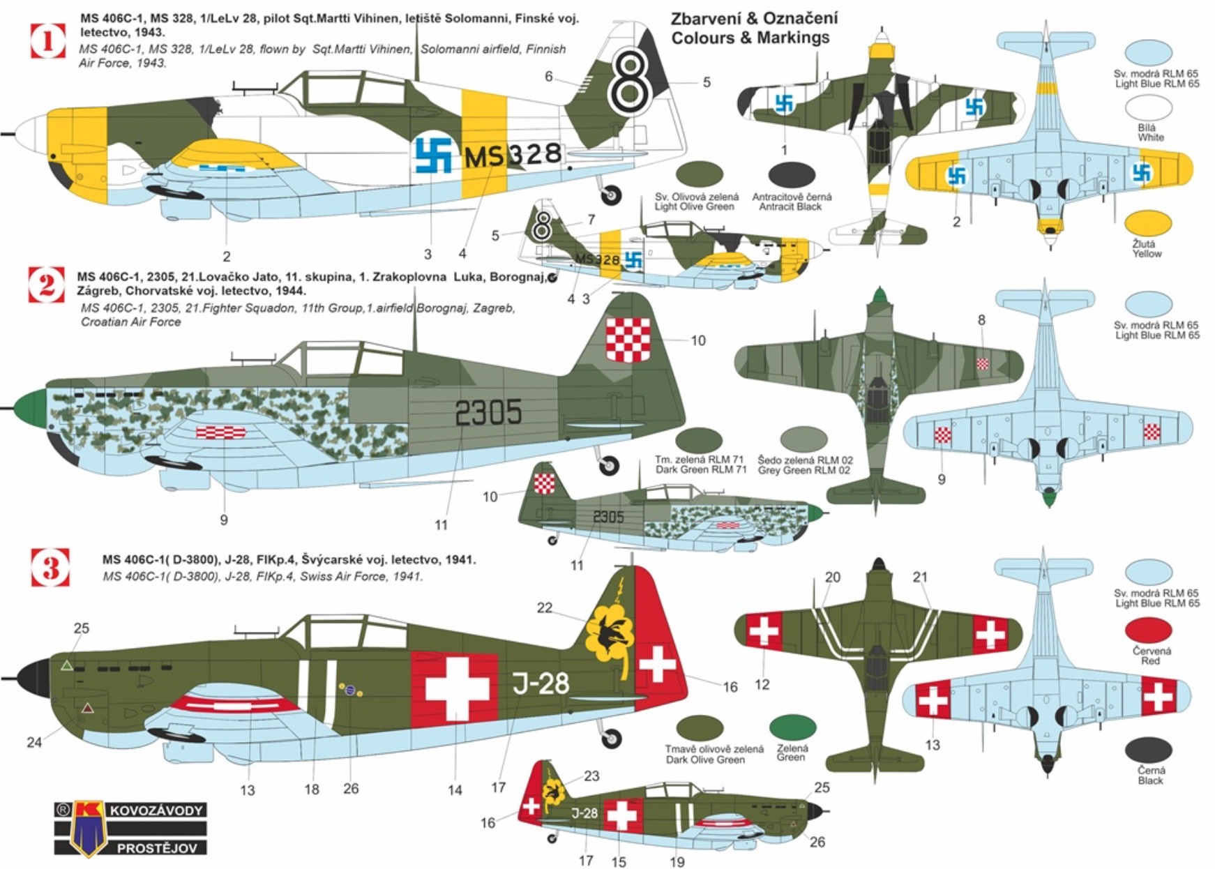 Kovozavody Prostejov 1/48 Morane-Saulnier MS-406C-1 Other Users # 4803