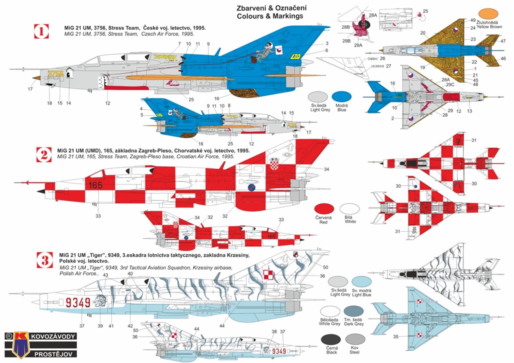 Kovozavody Prostejov 1/72 Mikoyan MiG-21UM # 7209