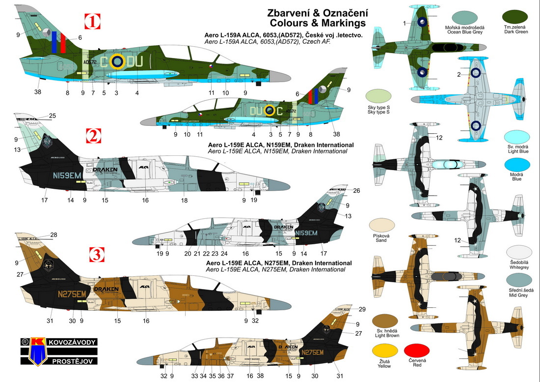 Kovozavody Prostejov 1/72 Aero L-159A/E Alca 'Special Markings' r Hi-Tech Edition # 7213