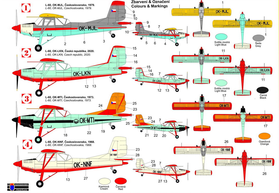 Kovozavody Prostejov 1/72 Let L-60 'Brigadyr' (In-Line Engine) New Mould # 72382