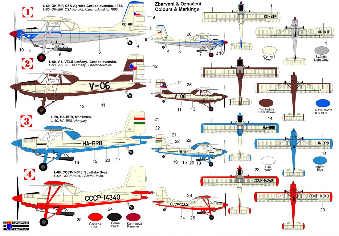 Kovozavody Prostejov 1/72 Let L-60B 'Brigadyr Agro 1' # 72393