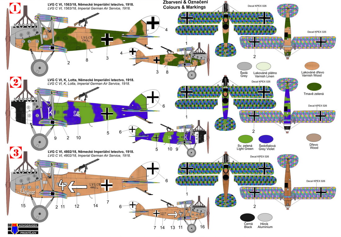Kovozavody Prostejov 1/72 LVG C.VI. 'German Service' # 72402
