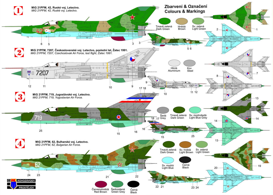 Kovozavody Prostejov 1/72 Mikoyan MiG-21PFM # 72410