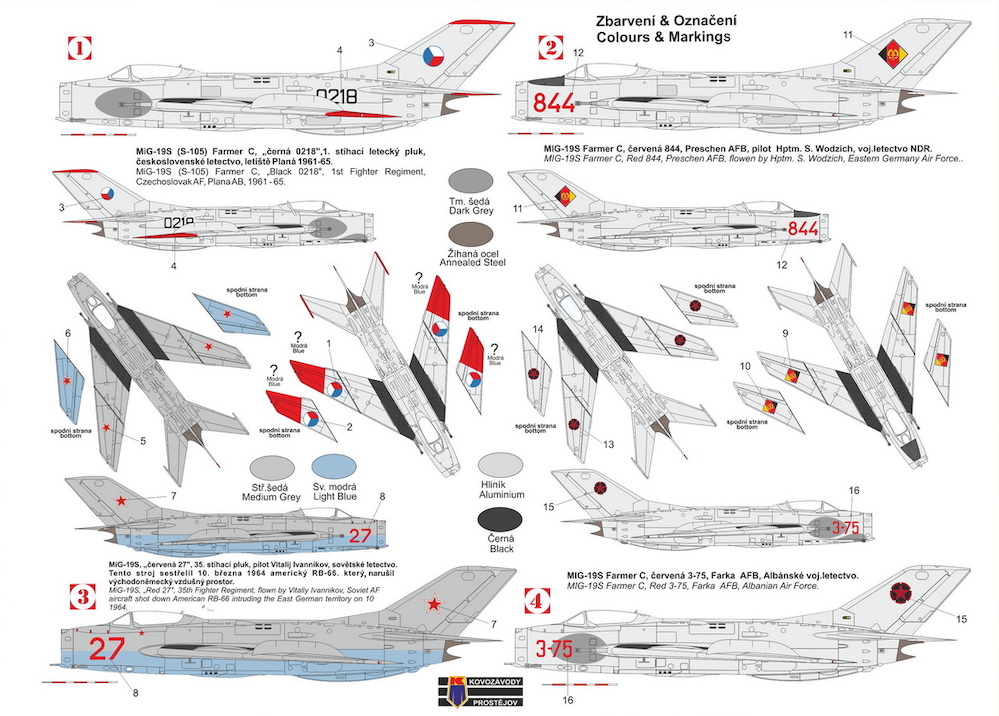 Kovozavody Prostejov 1/72 Mikoyan MiG-19S 'Over Eastern Europe' # 72496