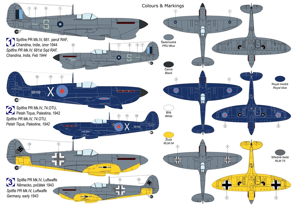 Kovozavody Prostejov 1/72 Supermarine Spitfire Pr.IV # 72500