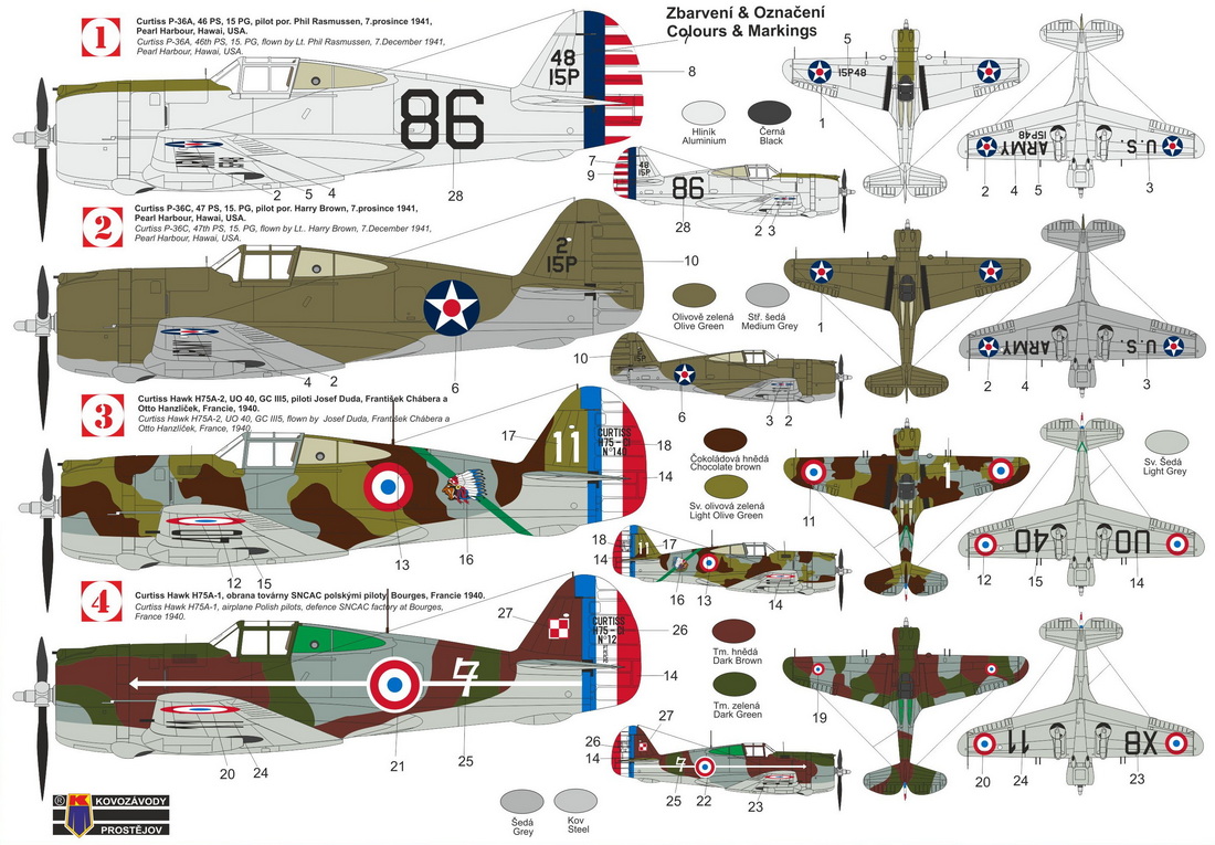 Kovozavody Prostejov 1/72 Curtiss P-36A/C/H-75A 'Hawk' # 72510