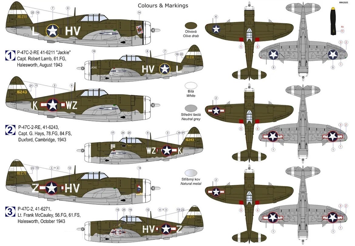 Kovozavody Prostejov 1/72 Republic P-47C-2 Thunderbolt # 72512