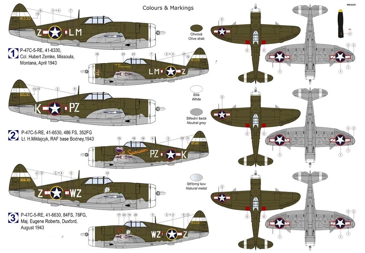 Kovozavody Prostejov 1/72 Republic P-47C-5 Thunderbolt # 72513
