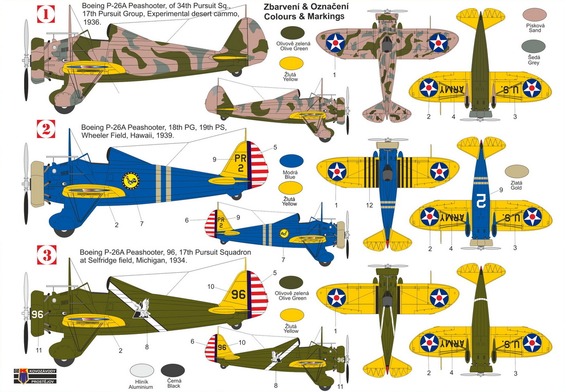 Kovozavody Prostejov 1/72 Boeing P-26 Peashooter 'Pre-War Service' # 72517