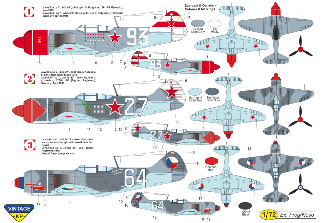 Kovozavody Prostejov 1/72 Lavochkin La-7 ex-Novo # 7201